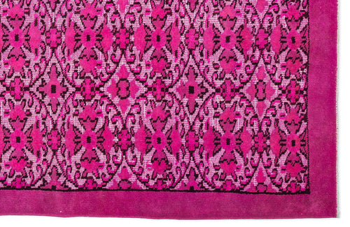 Mora Pembe Eskitme Yün El Dokuma Halısı 189 x 295 Apex Unique