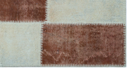 Iskece Kahverengi Eskitme Yün El Dokuma Halısı 080 x 150 Apex Unique
