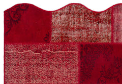 Iskece Kırmızı Eskitme Yün El Dokuma Halısı 160 x 230 Apex Unique