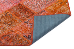 Iskece Turuncu Eskitme Yün El Dokuma Halısı 160 x 232 Apex Unique