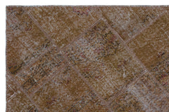 Iskece Kahverengi Eskitme Yün El Dokuma Halısı 120 x 180 Apex Unique