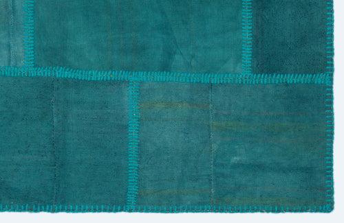 Teselya Turkuaz Patchwork Yün El Dokuma Halısı 115 x 180 Apex Unique