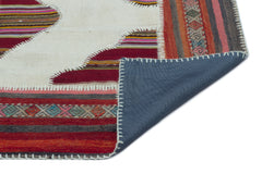 Teselya Bej Eskitme Yün El Dokuma Halısı 133 x 177 Apex Unique