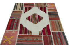 Teselya Bej Eskitme Yün El Dokuma Halısı 133 x 177 Apex Unique