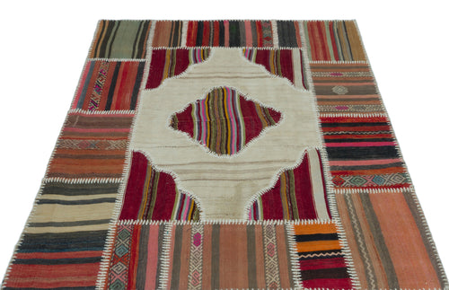 Teselya Bej Eskitme Yün El Dokuma Halısı 133 x 175 Apex Unique