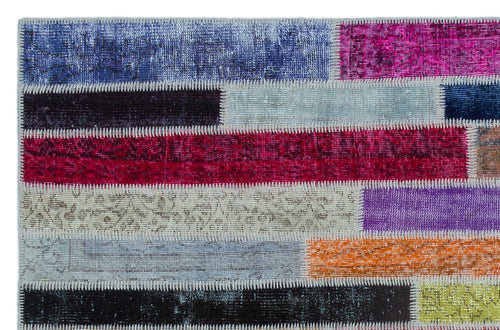 Iskece Bej Patchwork Yün El Dokuma Halısı 151 x 233 Apex Unique
