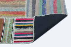 Teselya Bej Çizgili Yün El Dokuma Halısı 160 x 220 Apex Unique