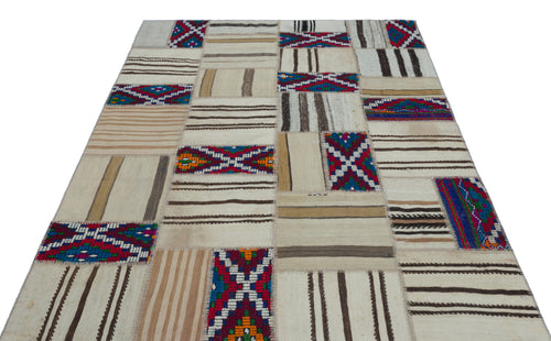 Teselya Bej Eskitme Yün El Dokuma Halısı 160 x 230 Apex Unique