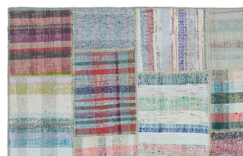 Teselya Bej Çizgili Yün El Dokuma Halısı 145 x 228 Apex Unique