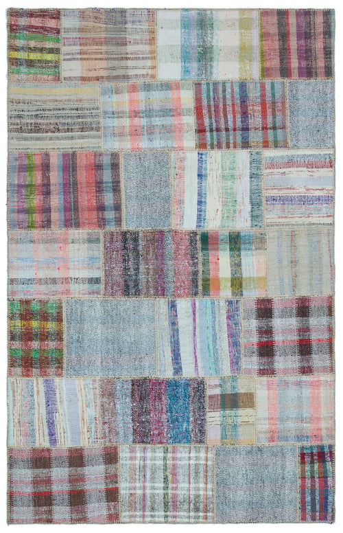Teselya Bej Çizgili Yün El Dokuma Halısı 145 x 228 Apex Unique
