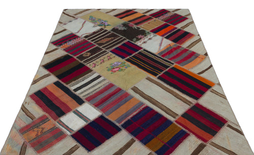 Teselya Bej Eskitme Yün El Dokuma Halısı 160 x 235 Apex Unique