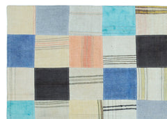 Teselya Bej Patchwork Yün El Dokuma Halısı 165 x 235 Apex Unique