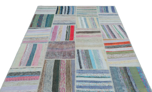 Teselya Bej Çizgili Yün El Dokuma Halısı 160 x 220 Apex Unique