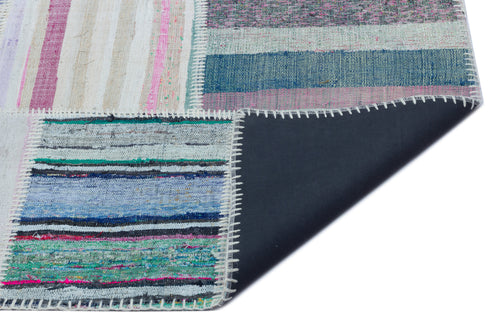 Teselya Bej Çizgili Yün El Dokuma Halısı 160 x 230 Apex Unique
