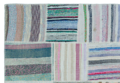 Teselya Bej Çizgili Yün El Dokuma Halısı 160 x 230 Apex Unique
