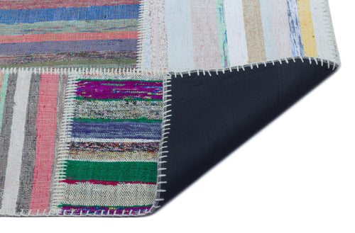 Teselya Bej Çizgili Yün El Dokuma Halısı 160 x 230 Apex Unique