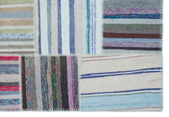Teselya Bej Çizgili Yün El Dokuma Halısı 160 x 230 Apex Unique