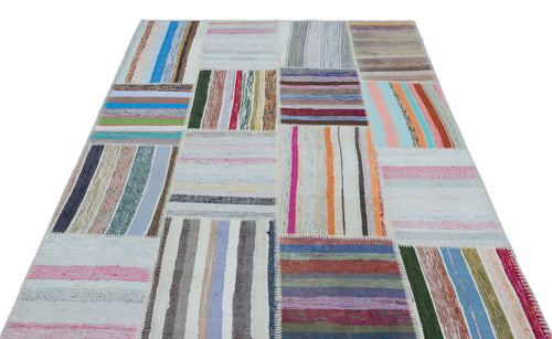 Teselya Bej Çizgili Yün El Dokuma Halısı 160 x 230 Apex Unique