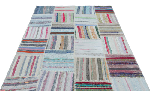 Teselya Bej Çizgili Yün El Dokuma Halısı 160 x 230 Apex Unique