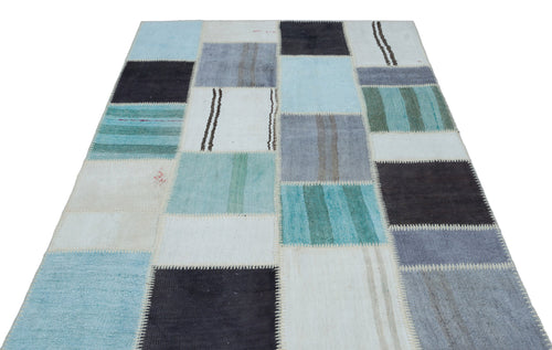 Teselya Bej Patchwork Yün El Dokuma Halısı 160 x 231 Apex Unique