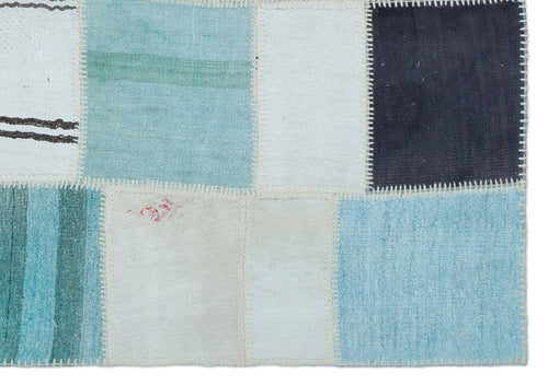 Teselya Bej Patchwork Yün El Dokuma Halısı 160 x 231 Apex Unique