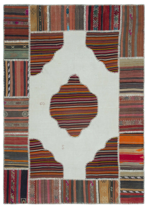 Teselya Bej Eskitme Yün El Dokuma Halısı 161 x 227 Apex Unique