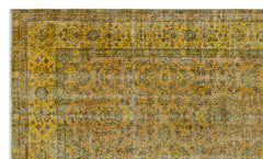 Atina Sarı Eskitme Yün El Dokuma Halısı 162 x 278 Apex Unique
