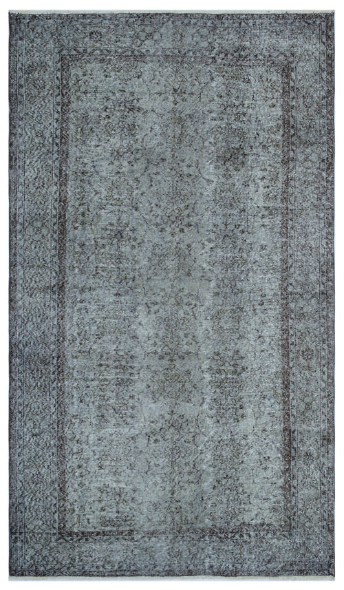Atina Gri Eskitme Yün El Dokuma Halısı 170 x 296 Apex Unique