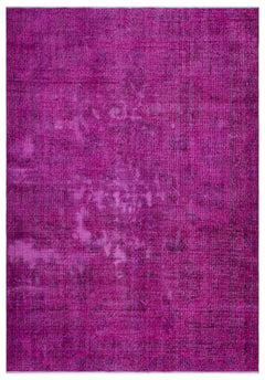 Atina Pembe Eskitme Yün El Dokuma Halısı 187 x 270 Apex Unique