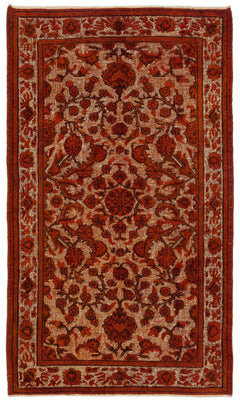 Mora Turuncu Eskitme Yün El Dokuma Halısı 145 x 248 Apex Unique