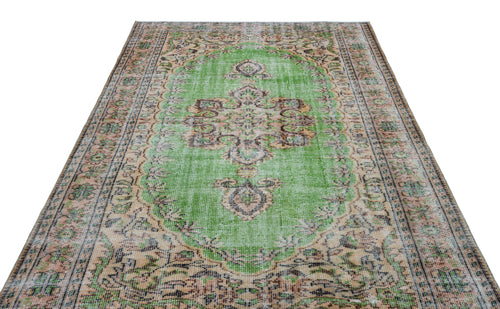Atina Bej Eskitme Yün El Dokuma Halısı 182 x 276 Apex Unique
