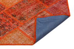 Iskece Turuncu Eskitme Yün El Dokuma Halısı 080 x 150 Apex Unique
