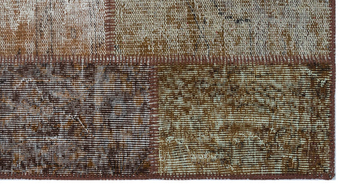 Iskece Kahverengi Eskitme Yün El Dokuma Halısı 080 x 150 Apex Unique
