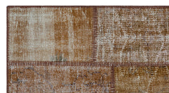 Iskece Kahverengi Eskitme Yün El Dokuma Halısı 080 x 150 Apex Unique