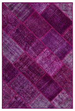 Iskece Pembe Eskitme Yün El Dokuma Halısı 120 x 180 Apex Unique