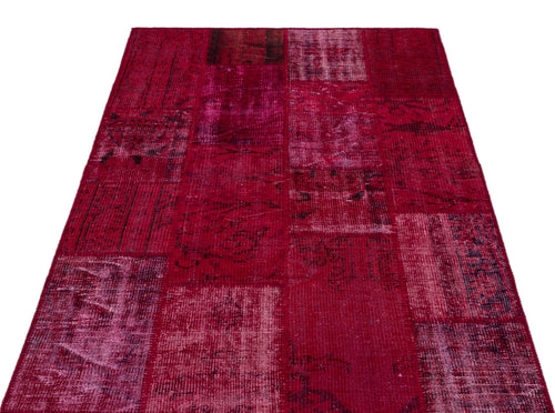Iskece Kırmızı Eskitme Yün El Dokuma Halısı 120 x 180 Apex Unique