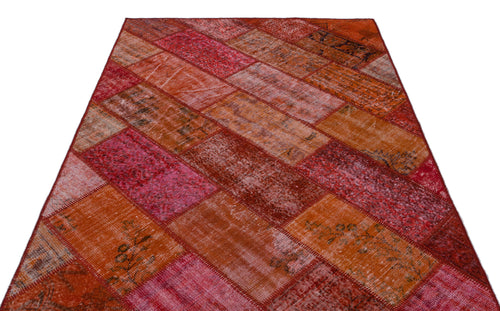 Iskece Kırmızı Eskitme Yün El Dokuma Halısı 160 x 230 Apex Unique