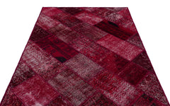 Iskece Kırmızı Eskitme Yün El Dokuma Halısı 160 x 230 Apex Unique