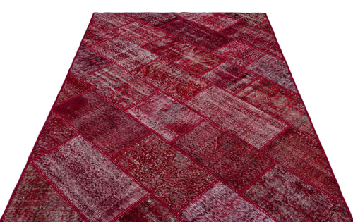 Iskece Kırmızı Eskitme Yün El Dokuma Halısı 160 x 230 Apex Unique