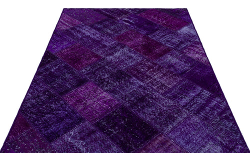 Iskece Mor Eskitme Yün El Dokuma Halısı 160 x 230 Apex Unique