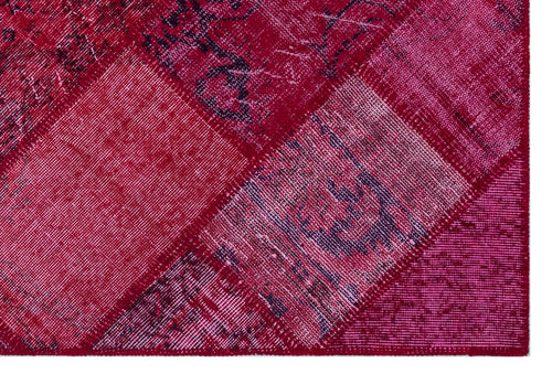 Iskece Kırmızı Eskitme Yün El Dokuma Halısı 120 x 180 Apex Unique