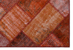 Iskece Kırmızı Eskitme Yün El Dokuma Halısı 120 x 180 Apex Unique