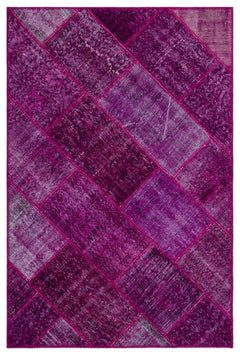 Iskece Pembe Eskitme Yün El Dokuma Halısı 120 x 180 Apex Unique