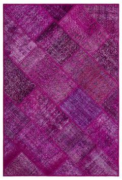 Iskece Pembe Eskitme Yün El Dokuma Halısı 120 x 180 Apex Unique