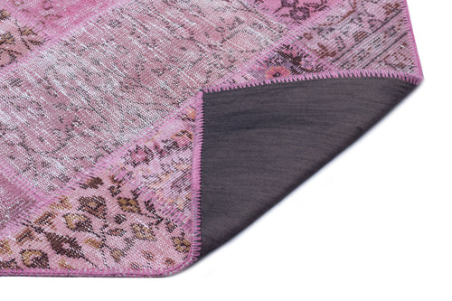 Iskece Pembe Eskitme Yün El Dokuma Halısı 120 x 180 Apex Unique