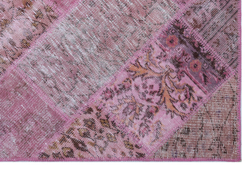Iskece Pembe Eskitme Yün El Dokuma Halısı 120 x 180 Apex Unique