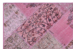Iskece Pembe Eskitme Yün El Dokuma Halısı 120 x 180 Apex Unique
