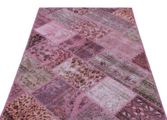 Iskece Pembe Eskitme Yün El Dokuma Halısı 120 x 180 Apex Unique
