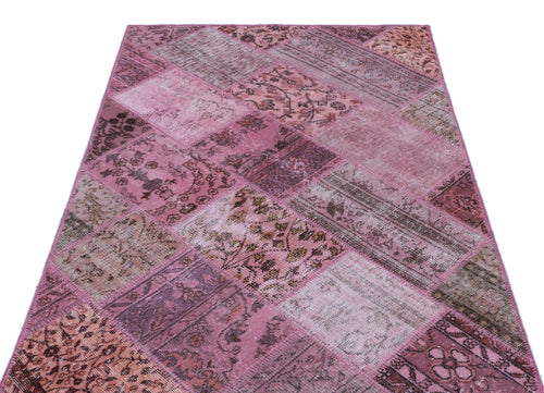 Iskece Pembe Eskitme Yün El Dokuma Halısı 120 x 180 Apex Unique