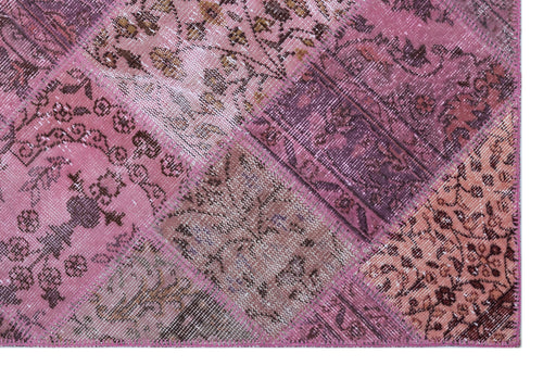 Iskece Pembe Eskitme Yün El Dokuma Halısı 120 x 180 Apex Unique